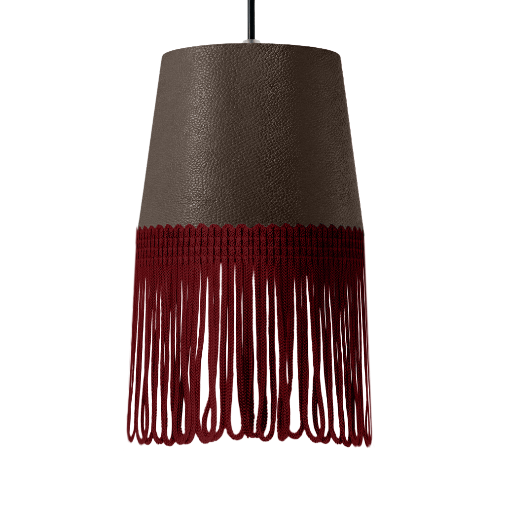 Lampe interiør nappa brun - Bordeaux - KJoF - 5cm - 