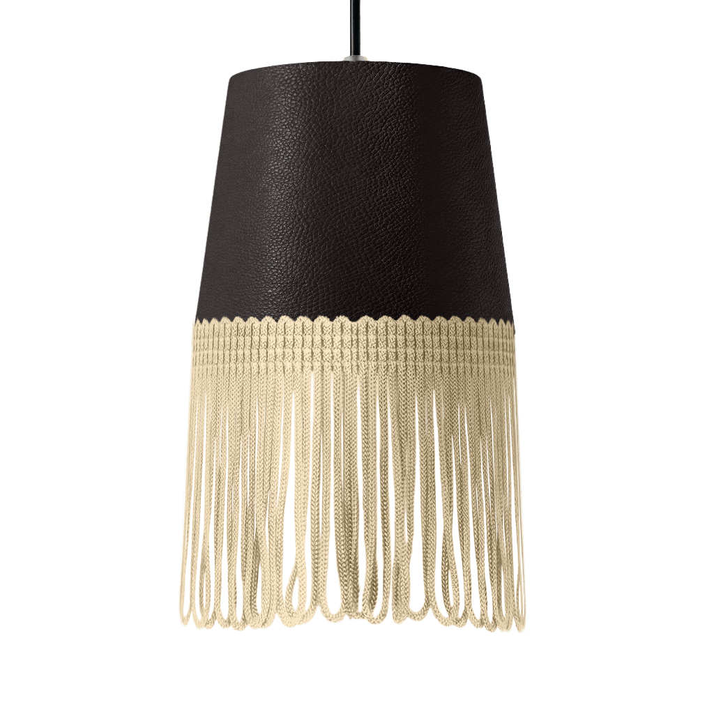 Lampe interiør nappa chokoladebrun - Beige - KJoF - 5cm - 