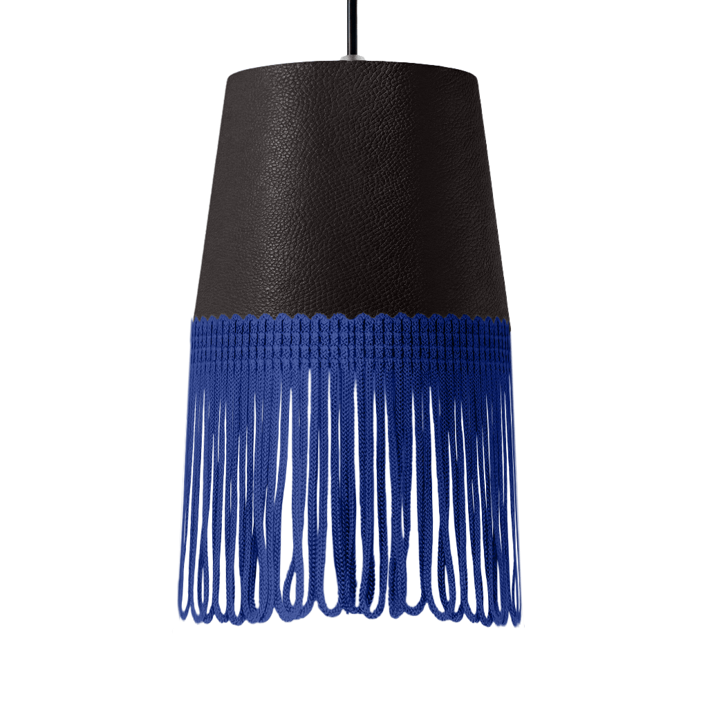 Lampe interiør nappa chokoladebrun - Blå - KJoF - 5cm - 