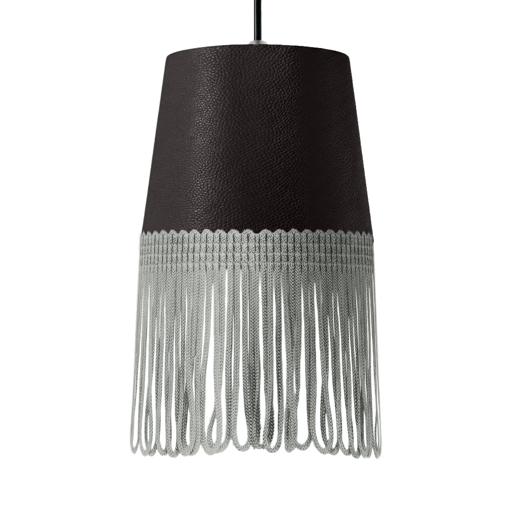 Lampe interiør nappa chokoladebrun - Grå - KJoF - 5cm - 