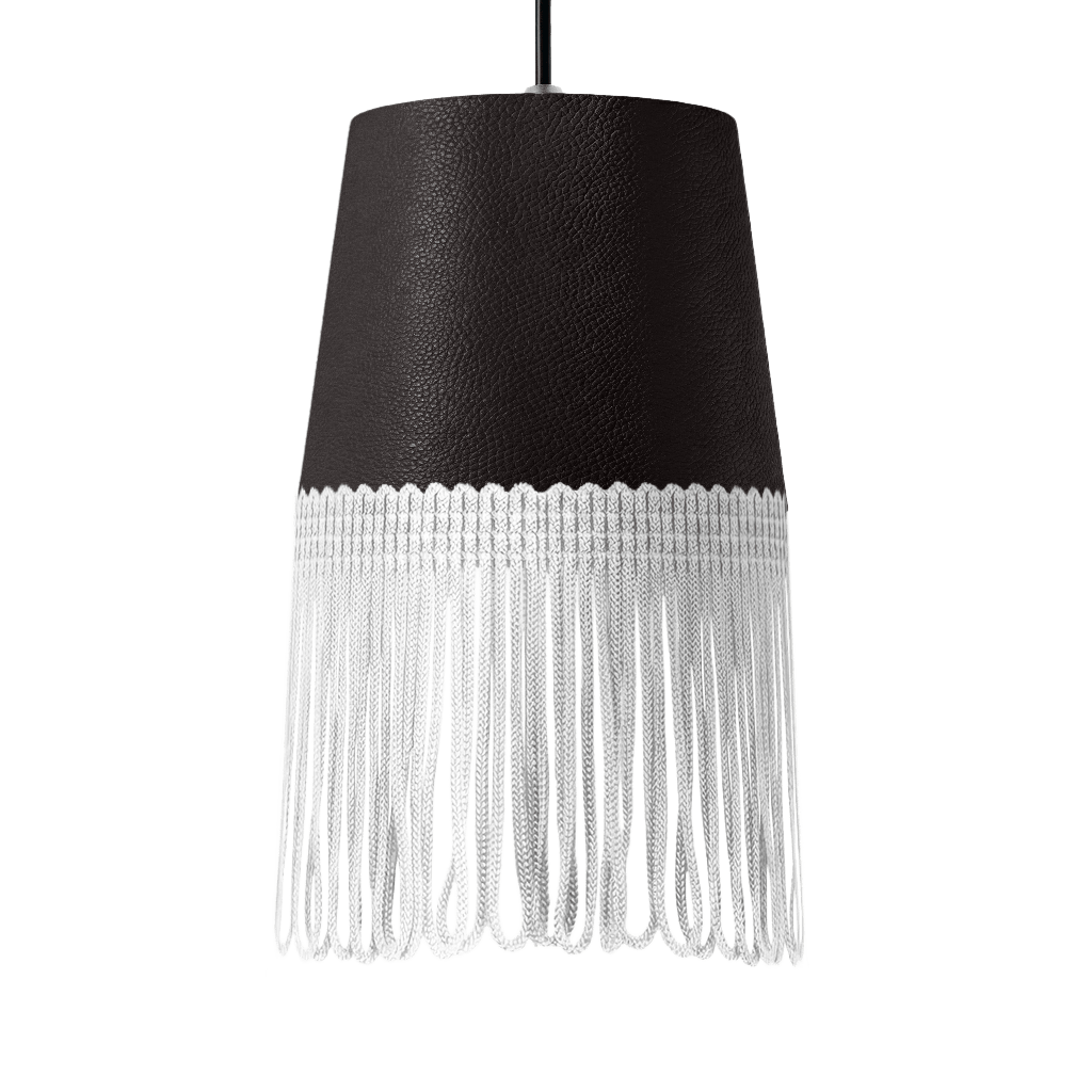 Lampe interiør nappa chokoladebrun - Hvid - KJoF - 5cm - 