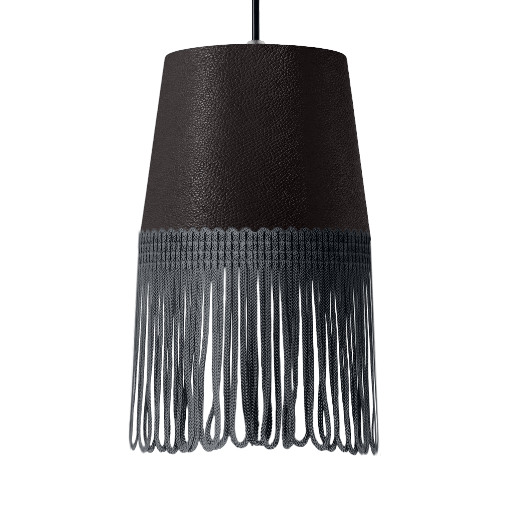 Lampe interiør nappa chokoladebrun - Mørkegrå - KJoF - 5cm - 
