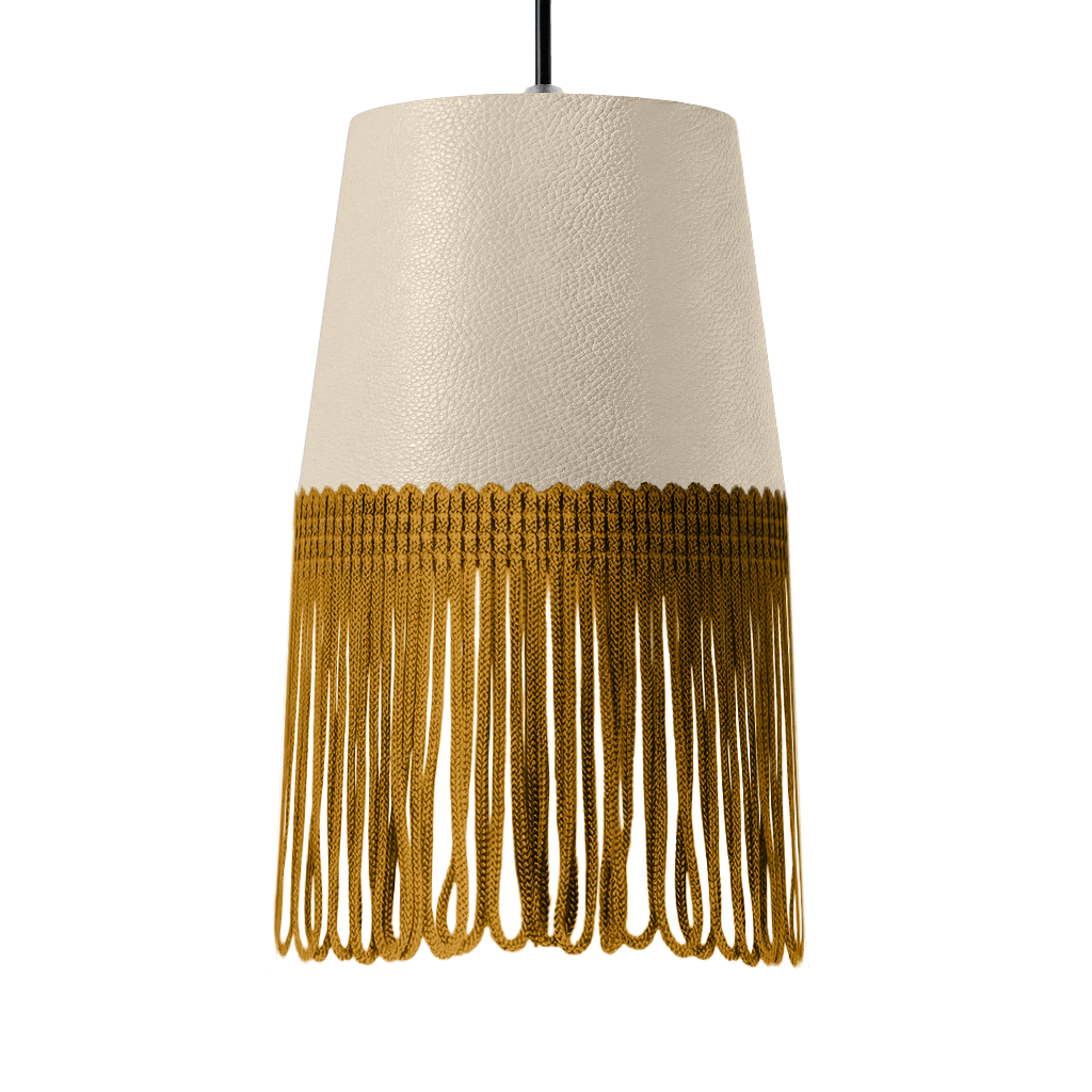 Lampe interiør nappa cream - Guld - KJoF - 5cm - 