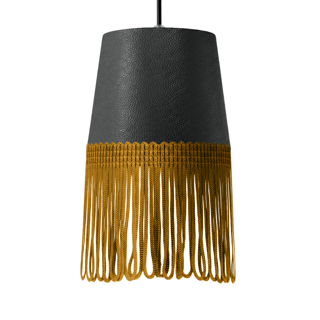 Lampe interiør nappa grå - Guld - KJoF - 5cm - 