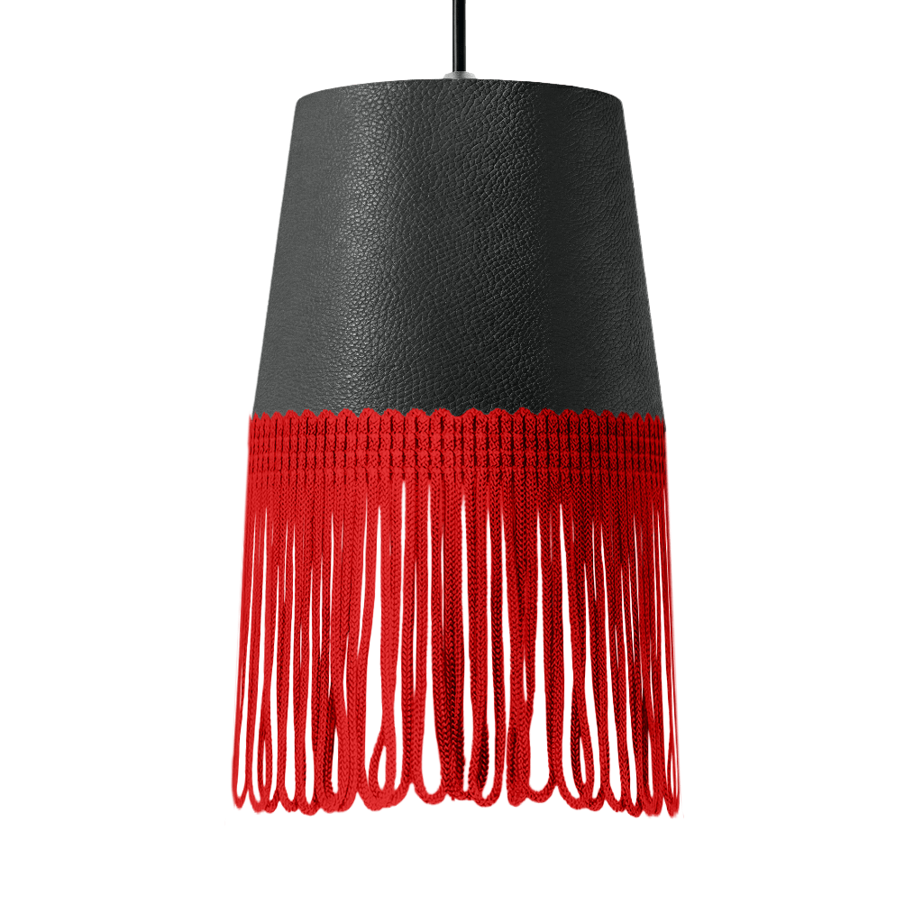 Lampe interiør nappa grå - Rød - KJoF - 5cm - 
