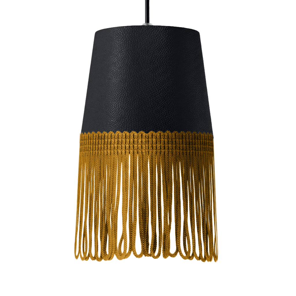 Lampe interiør nappa grafitgrå - Guld - KJoF - 5cm - 