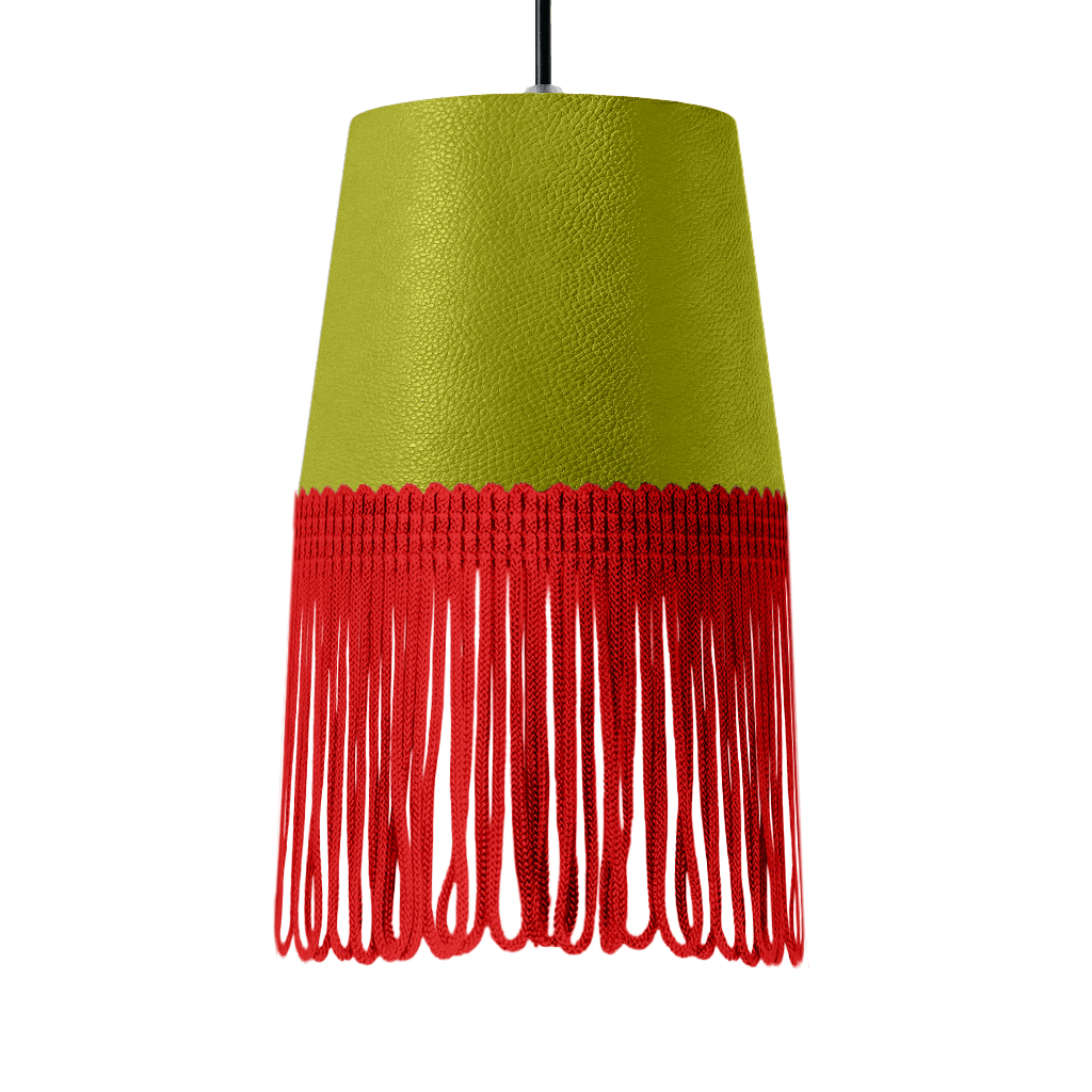 Lampe interiør nappa grøn - Rød - KJoF - 5cm - 