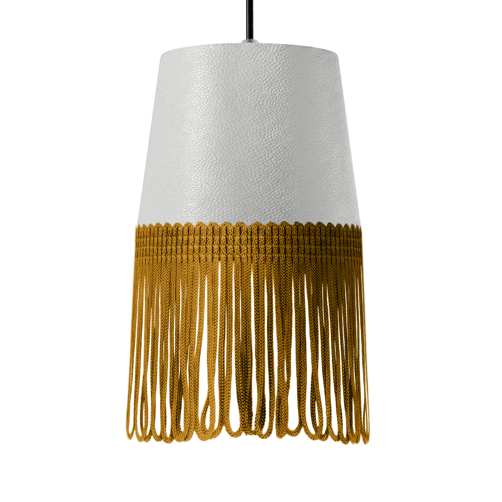 Lampe interiør nappa hvid - Guld - KJoF - 5cm - 