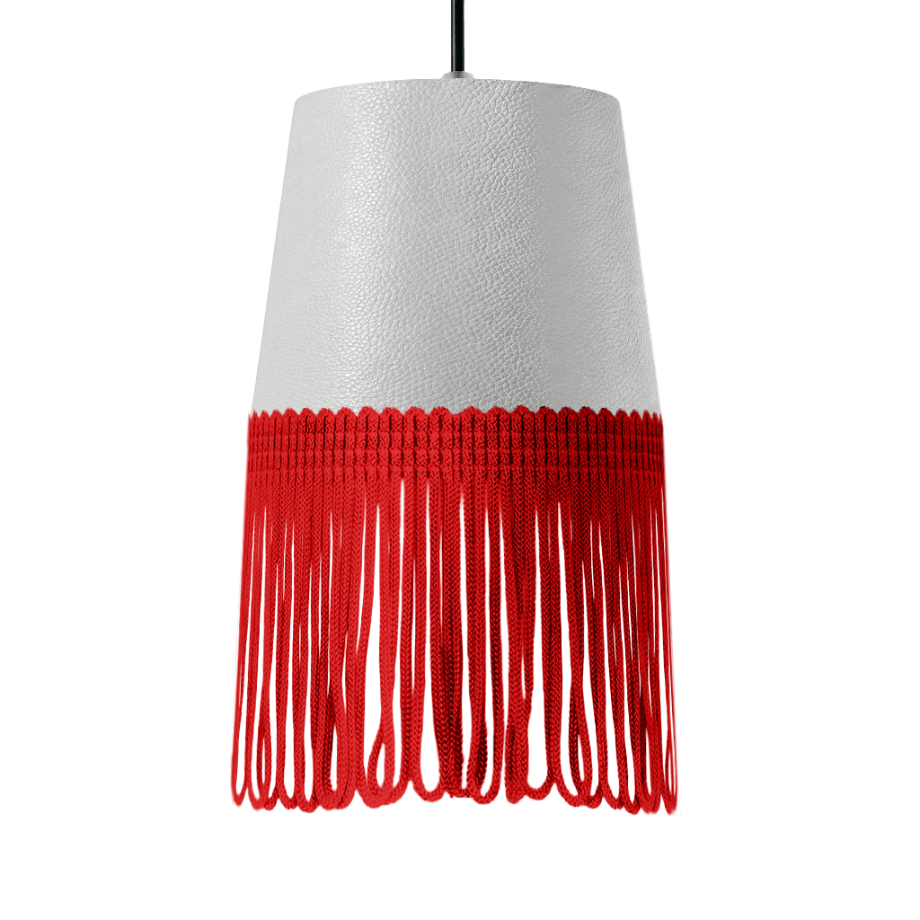 Lampe interiør nappa hvid - Rød - KJoF - 5cm - 