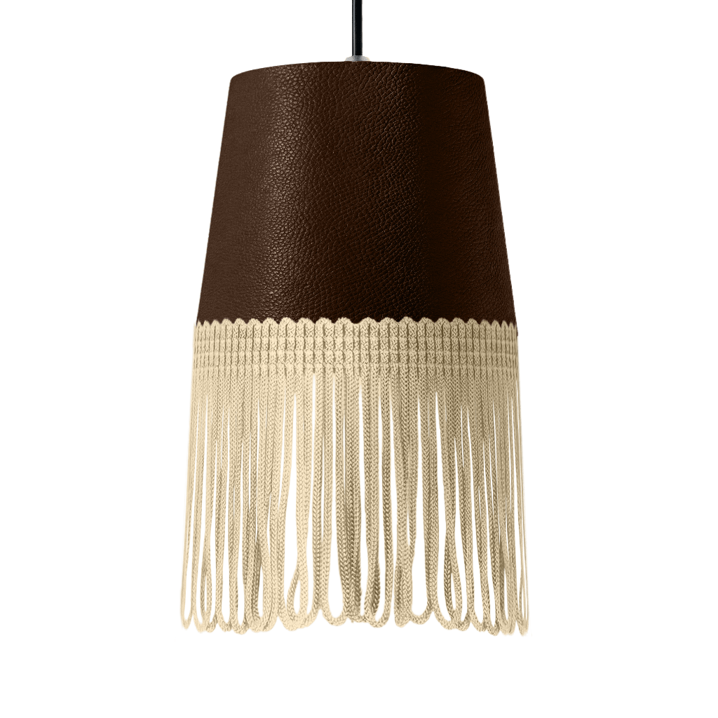 Lampe interiør nappa kaffebrun - Beige - KJoF - 5cm - 