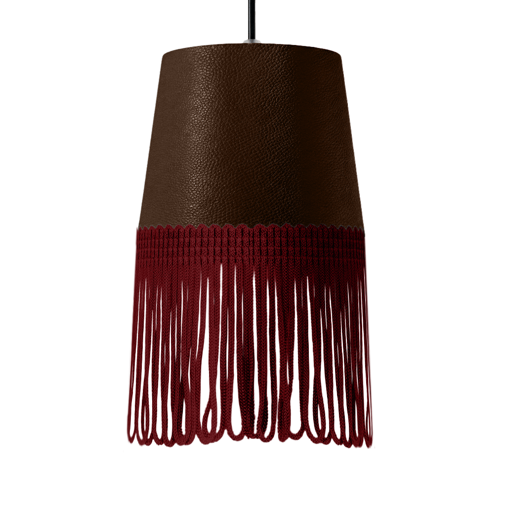 Lampe interiør nappa kaffebrun - Bordeaux - KJoF - 5cm - 