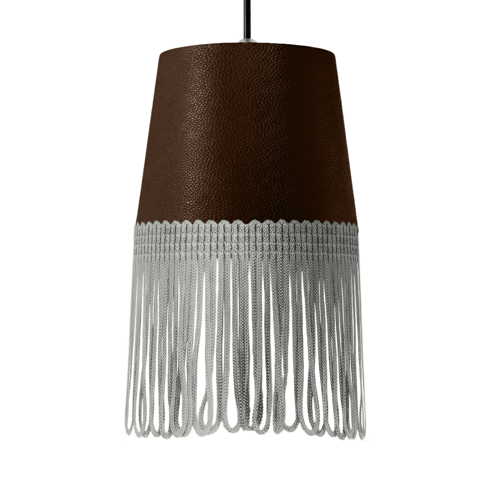 Lampe interiør nappa kaffebrun - Grå - KJoF - 5cm - 