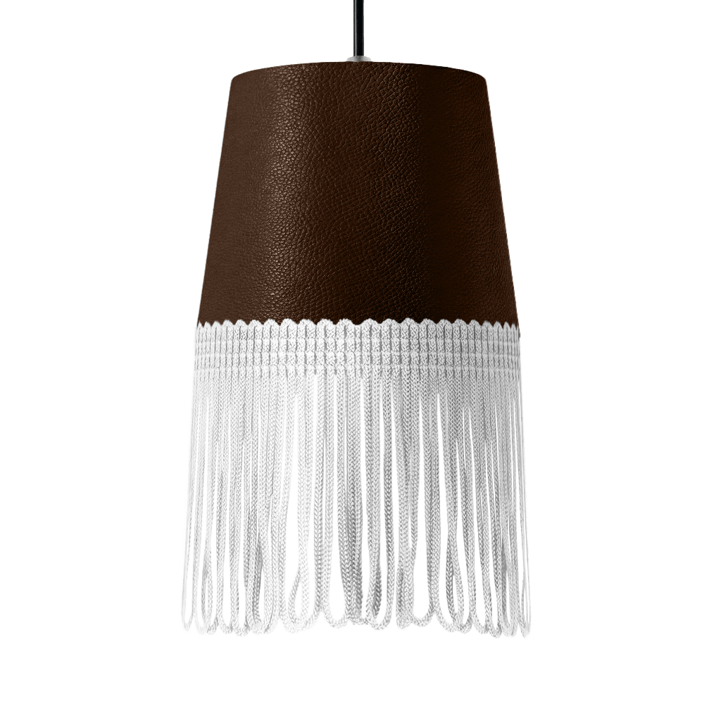 Lampe interiør nappa kaffebrun - Hvid - KJoF - 5cm - 