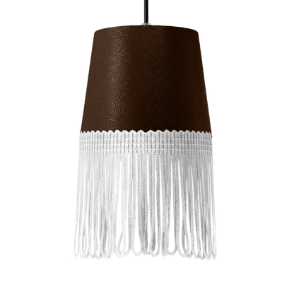 Lampe interiør nappa kaffebrun - Hvid - KJoF - 5cm - 