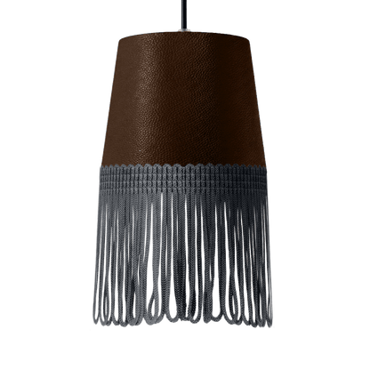 Lampe interiør nappa kaffebrun - Mørkebgrå - KJoF - 5cm - 