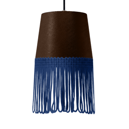 Lampe interiør nappa kaffebrun - Mørkeblå - KJoF - 5cm - 