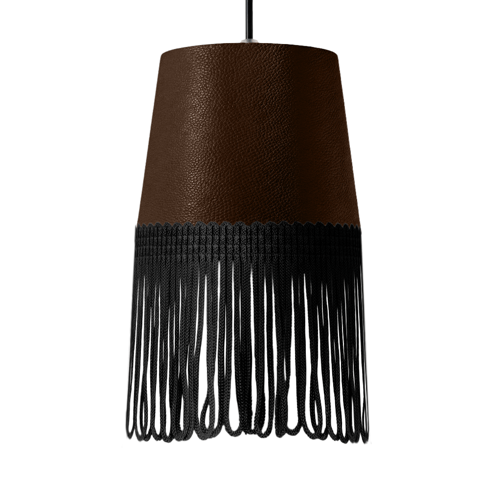 Lampe interiør nappa kaffebrun - Sort - KJoF - 5cm - 