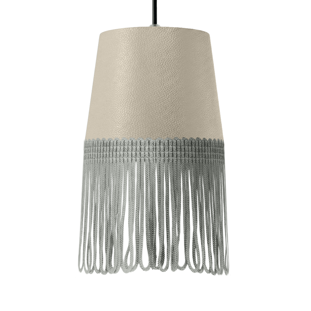 Lampe interiør nappa lys beige - Grå - KJoF - 5cm - 