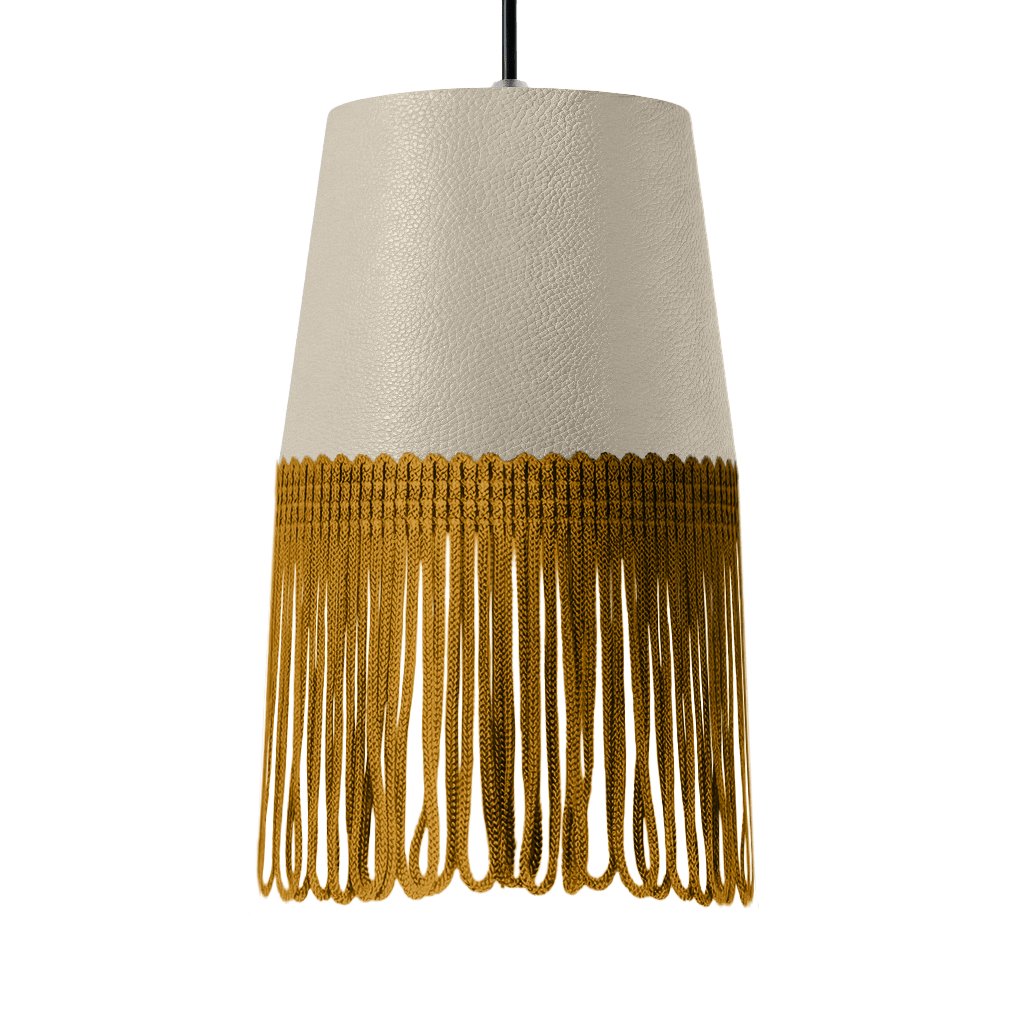 Lampe interiør nappa lys beige - Guld - KJoF - 5cm - 