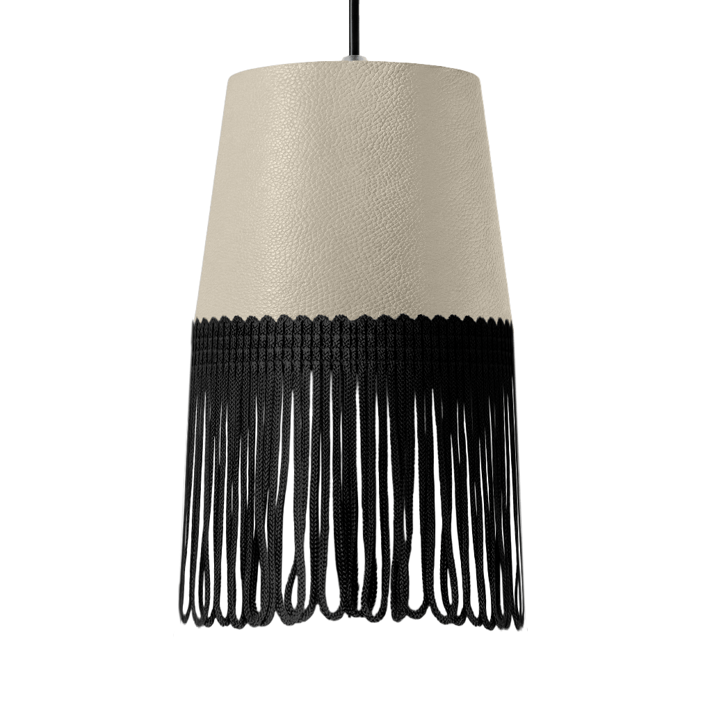 Lampe interiør nappa lys beige - Sort - KJoF - 5cm - 