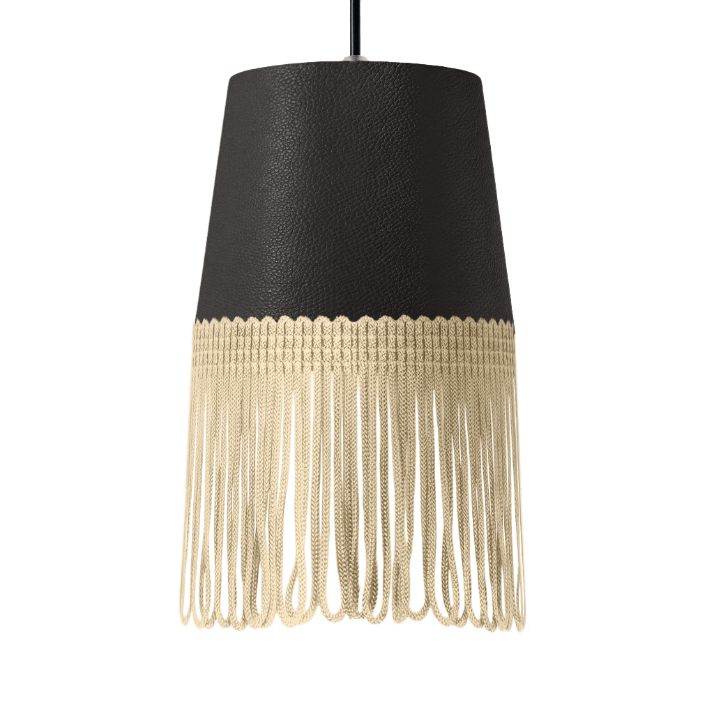 Lampe interiør nappa mørkegrå - Beige - KJoF - 5cm - 