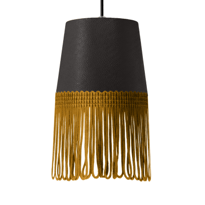 Lampe interiør nappa mørkegrå - Guld - KJoF - 5cm - 