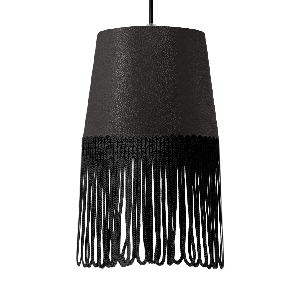 Lampe interiør nappa mørkegrå - Sort - KJoF - 5cm - 