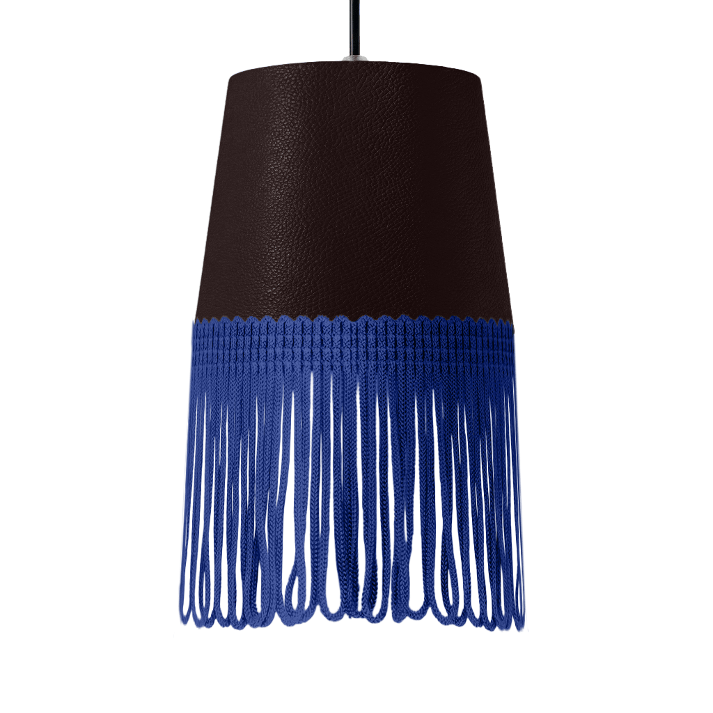 Lampe interiør nappa mokkabrun - Blå - KJoF - 5cm - 