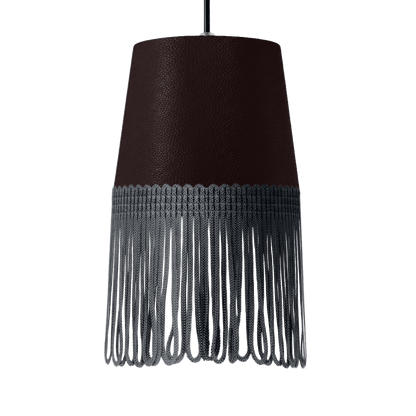 Lampe interiør nappa mokkabrun - Mørkegrå - KJoF - 5cm - 