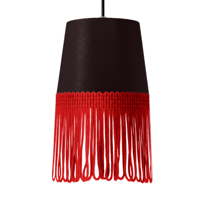 Lampe interiør nappa mokkabrun - Rød - KJoF - 5cm - 