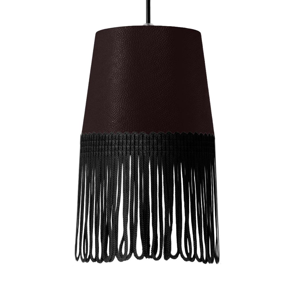 Lampe interiør nappa mokkabrun - Sort - KJoF - 5cm - 