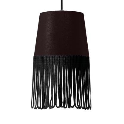 Lampe interiør nappa mokkabrun - Sort - KJoF - 5cm - 