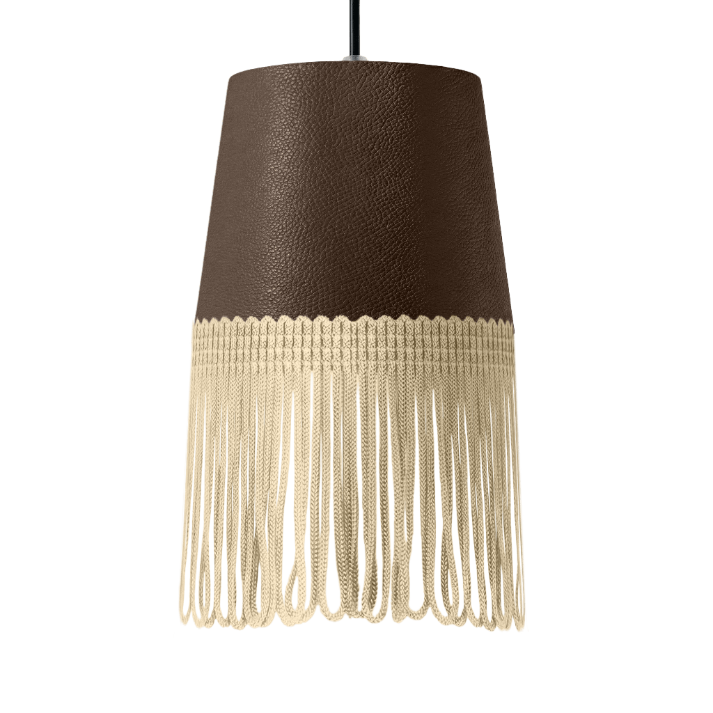 Lampe interiør nappa mudderbrun - Beige - KJoF - 5cm - 