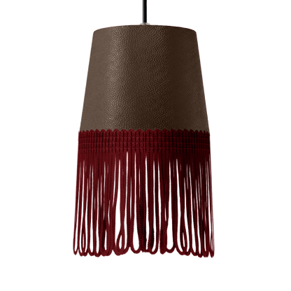 Lampe interiør nappa mudderbrun - Bordeaux - KJoF - 5cm - 