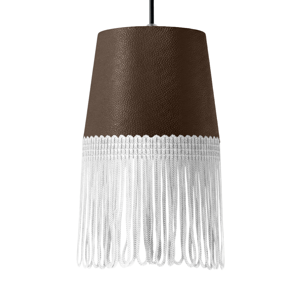 Lampe interiør nappa mudderbrun - Hvid - KJoF - 5cm - 
