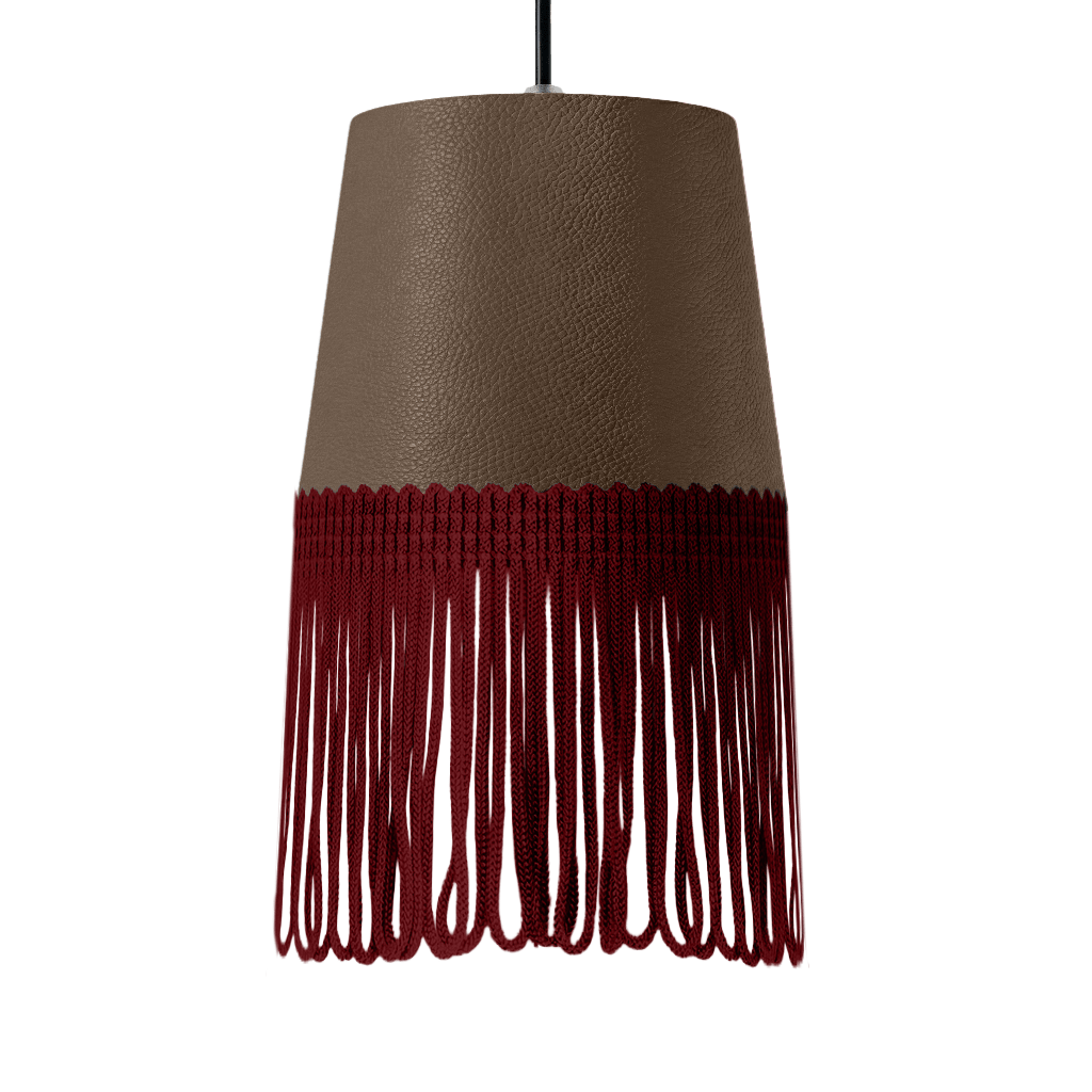 Lampe interiør nappa muldvarp - Bordeaux - KJoF - 5cm - 