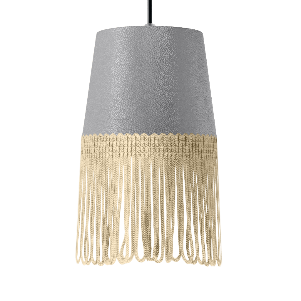 Lampe interiør nappa mussegrå - Beige - KJoF - 5cm - 