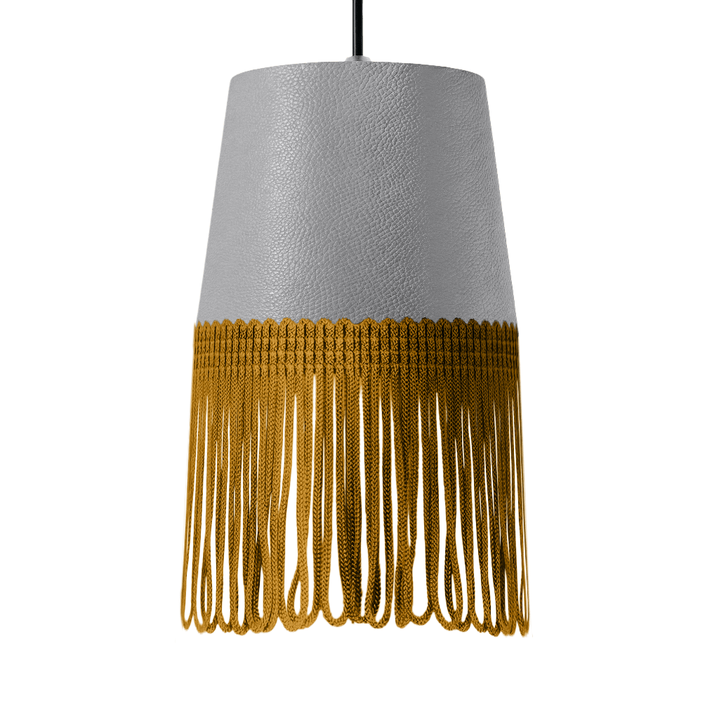 Lampe interiør nappa mussegrå - Guld - KJoF - 5cm - 