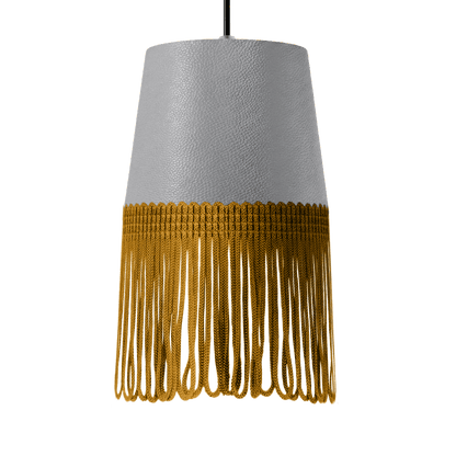Lampe interiør nappa mussegrå - Guld - KJoF - 5cm - 