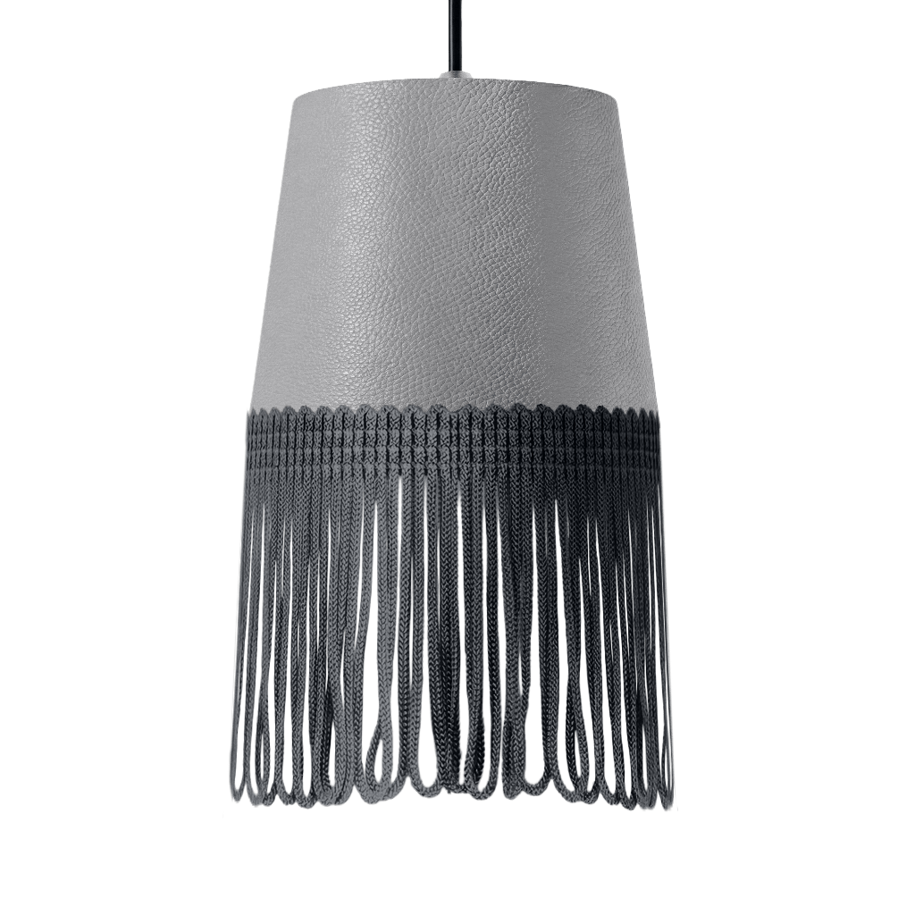 Lampe interiør nappa mussegrå - Mørkegrå - KJoF - 5cm - 