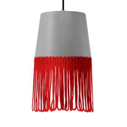 Lampe interiør nappa mussegrå - Rød - KJoF - 5cm - 