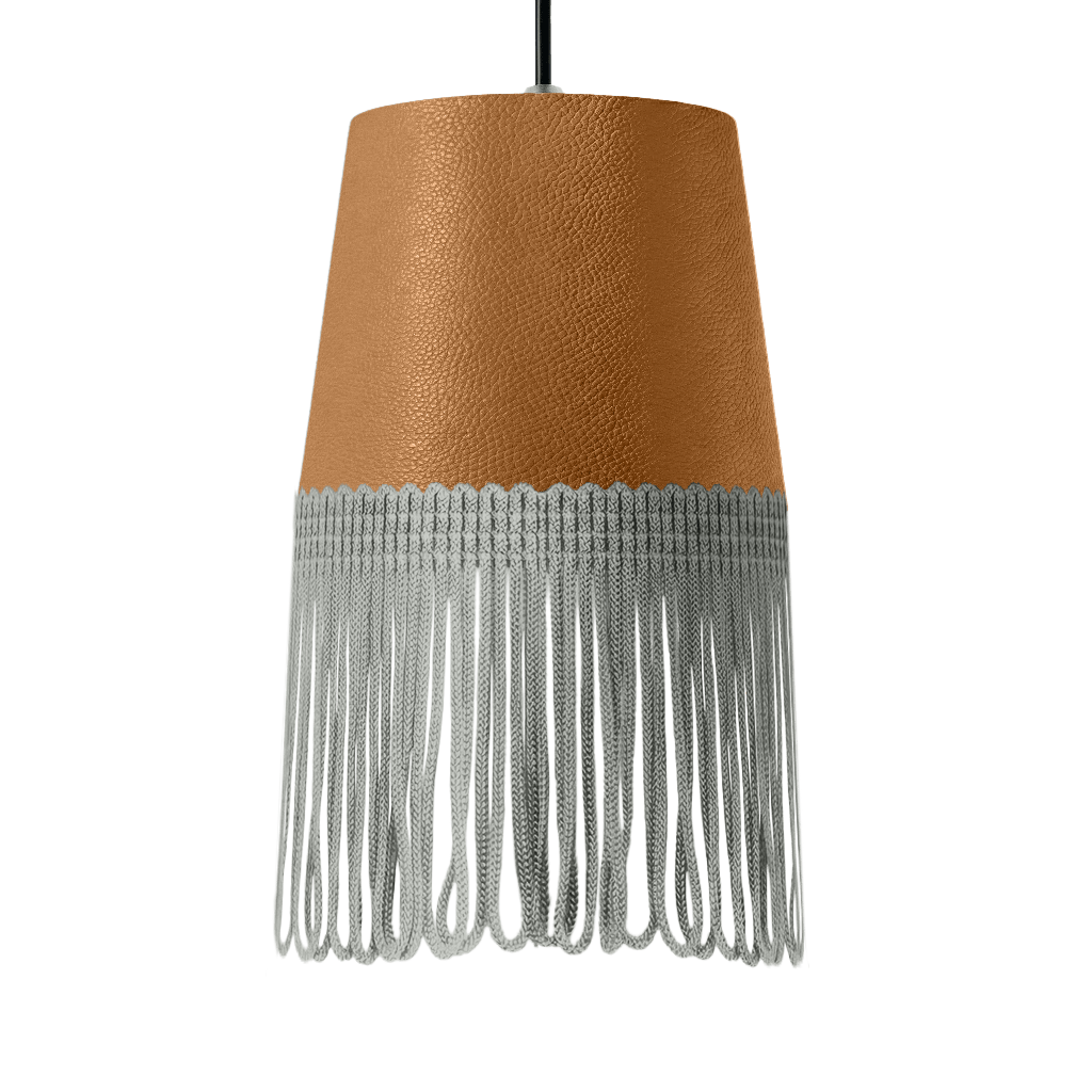 Lampe interiør nappa naturlæder - Grå - KJoF - 5cm - 
