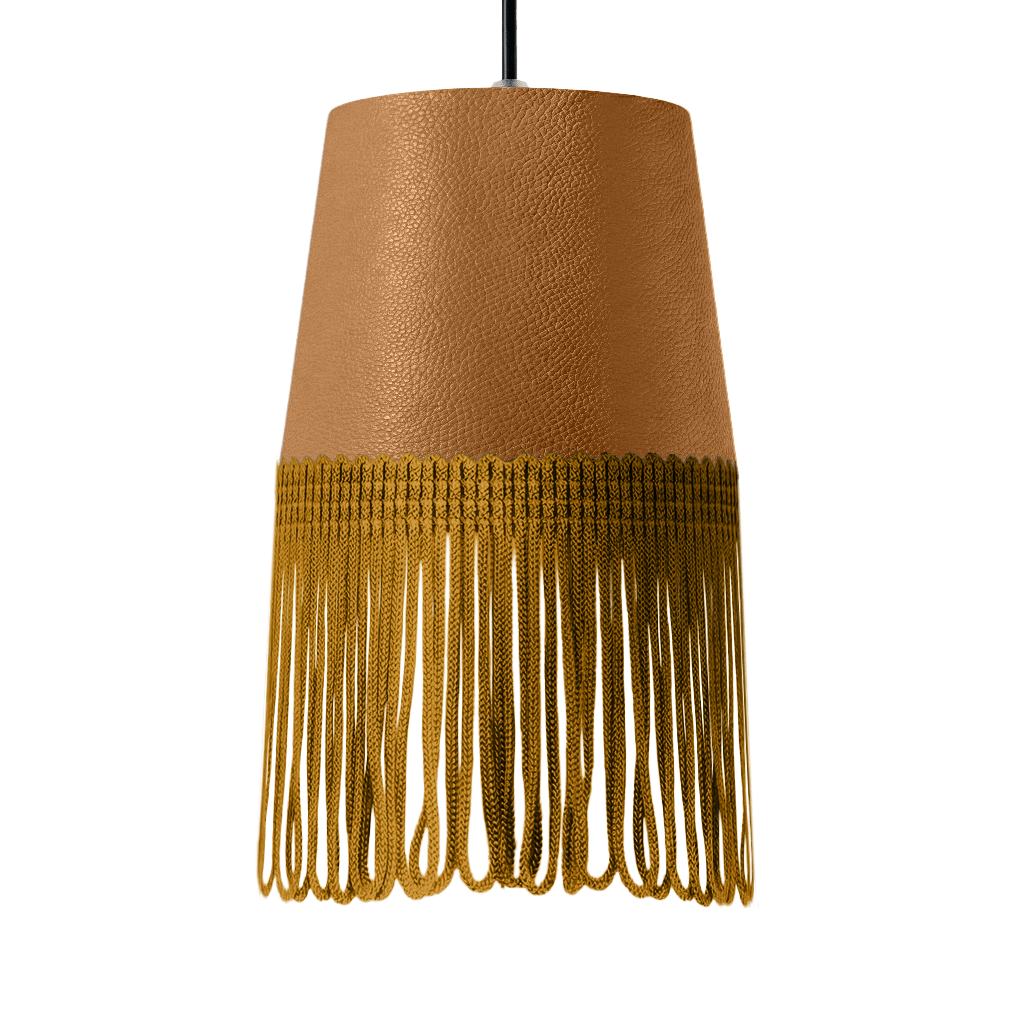 Lampe interiør nappa naturlæder - Guld - KJoF - 5cm - 