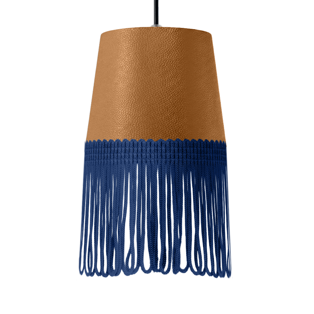 Lampe interiør nappa naturlæder - Mørkeblå - KJoF - 5cm - 