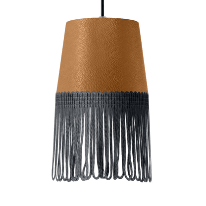 Lampe interiør nappa naturlæder - Mørkegrå - KJoF - 5cm - 