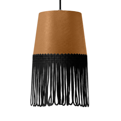 Lampe interiør nappa naturlæder - Sort - KJoF - 5cm - 