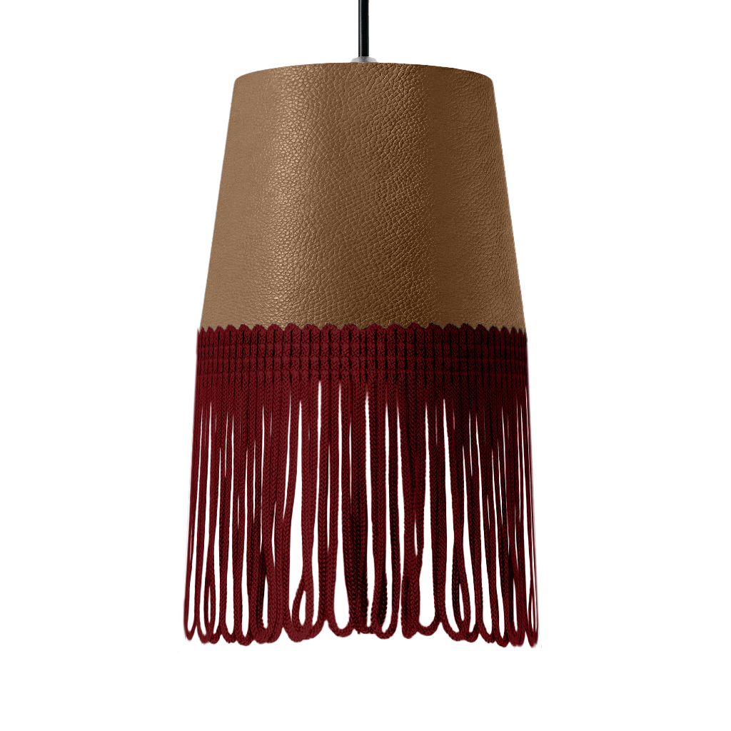 Lampe interiør nappa nougat - Bordeaux - KJoF - 5cm - 