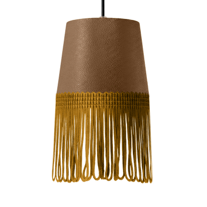 Lampe interiør nappa nougat - Guld - KJoF - 5cm - 