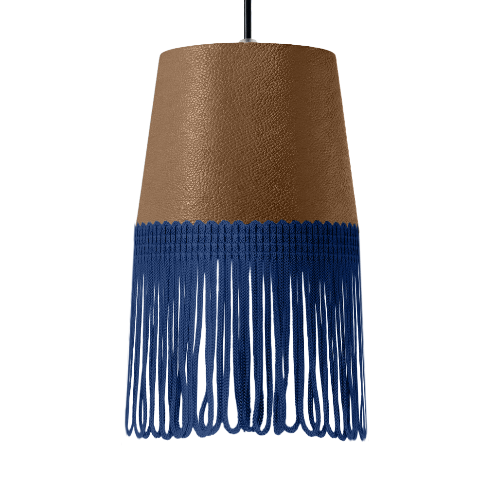 Lampe interiør nappa nougat - Mørkeblå - KJoF - 5cm - 