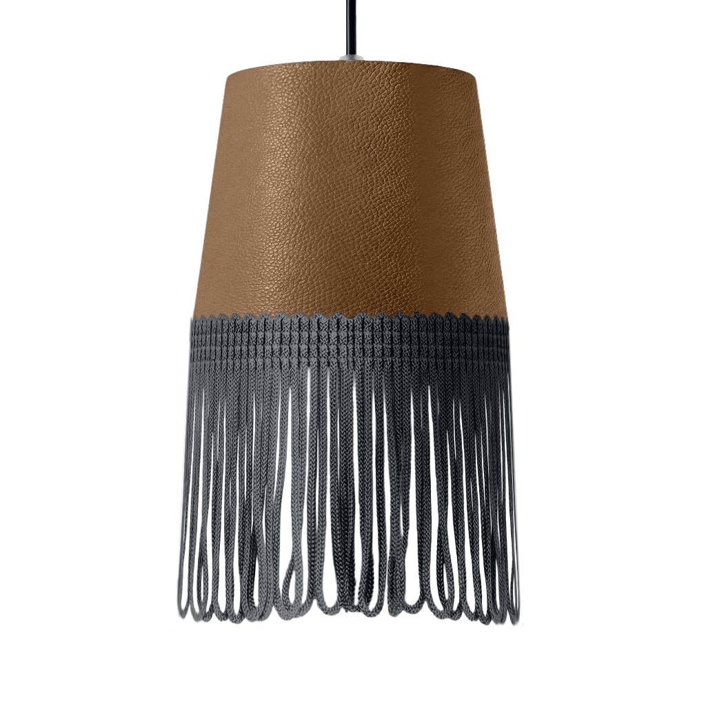 Lampe interiør nappa nougat - Mørkegrå - KJoF - 5cm - 